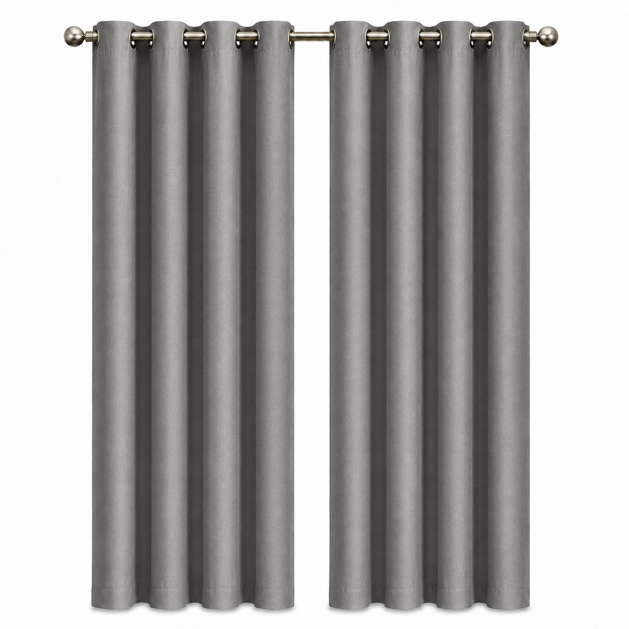 Blockout Curtains Eyelet Matte Grey