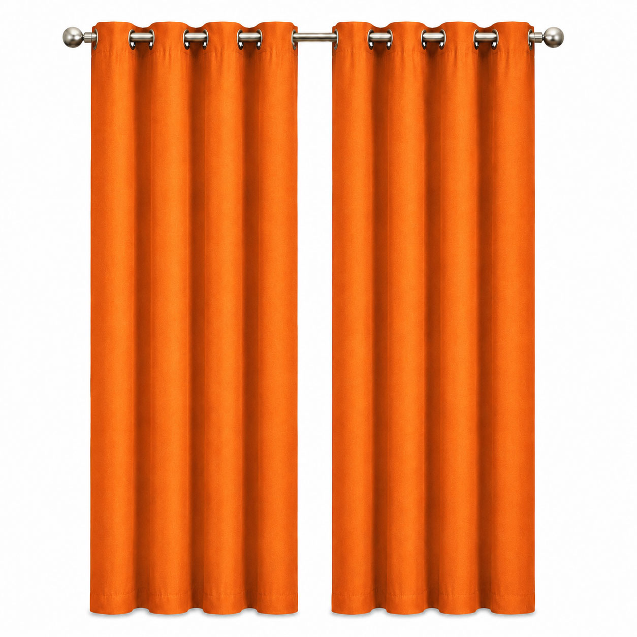 Blockout Curtains Eyelet Matte Orange
