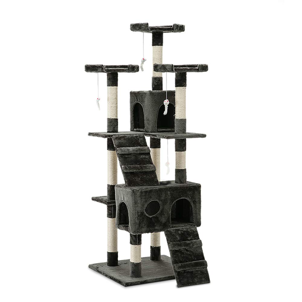 Cat Kitten Toy 180cm Scratching Tree Dark Grey