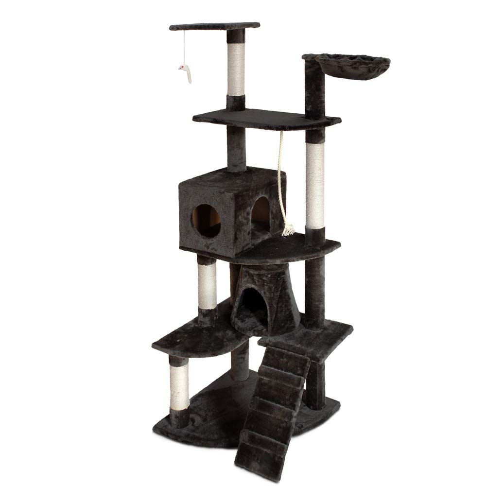 Cat Kitten Toy 193cm Scratching Tree Dark Grey