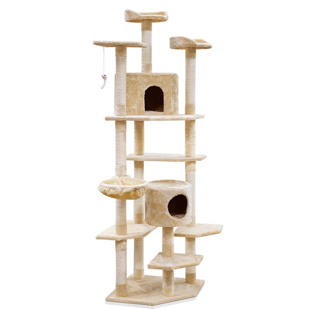 Cat Kitten Toy 203cm Scratching Tree Beige