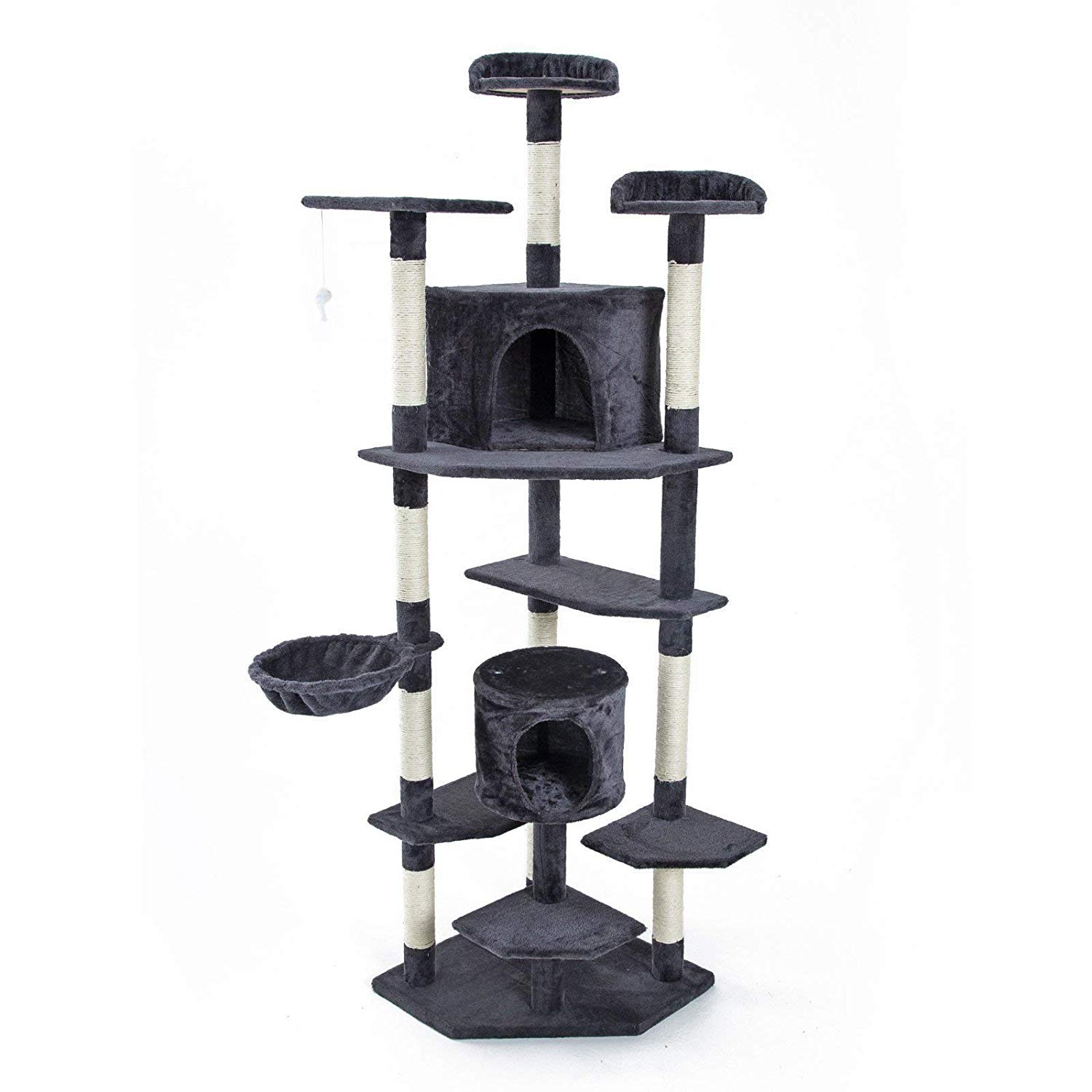 Cat Kitten Toy 203cm Scratching Tree Dark Grey