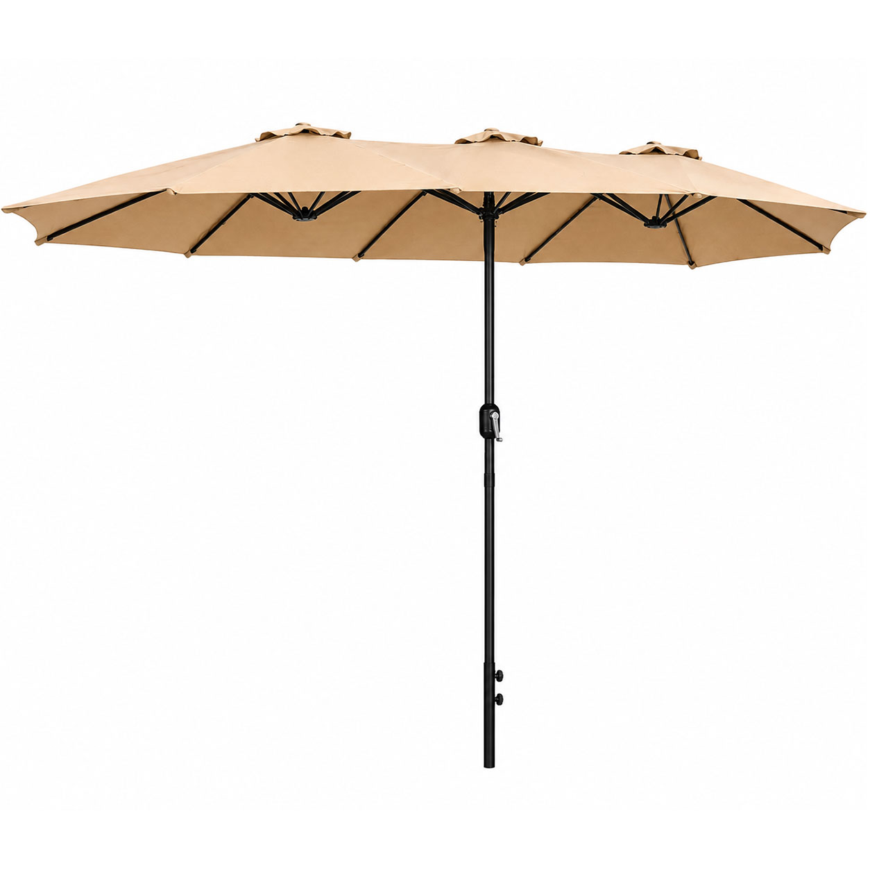 4.57m Outdoor Umbrella Twin Beige