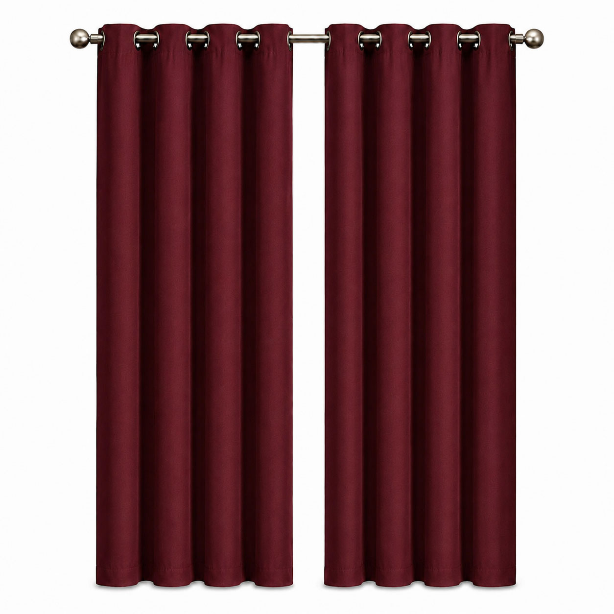 Blockout Curtains Eyelet Matte Burgundy