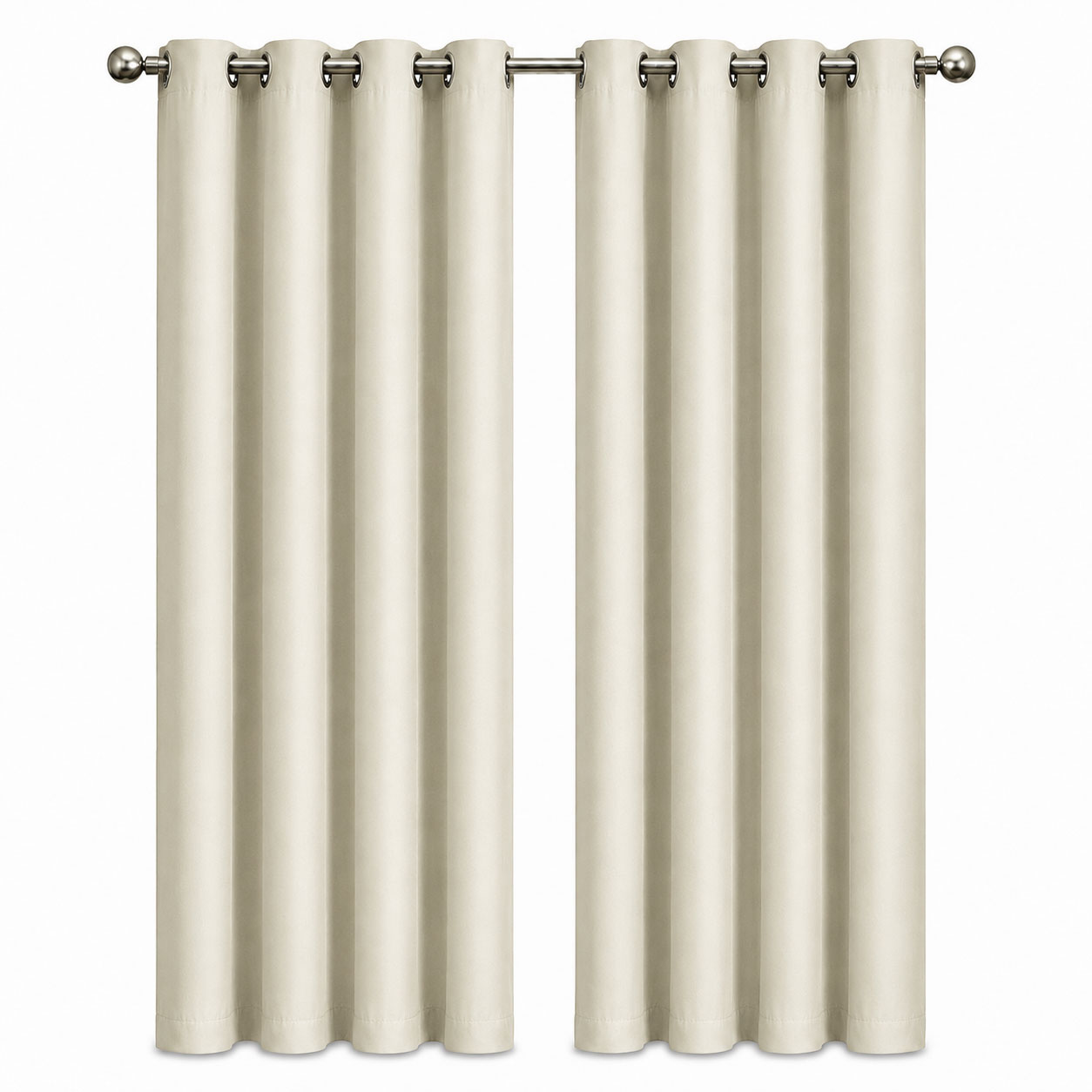 Blockout Curtains Eyelet Matte Cream