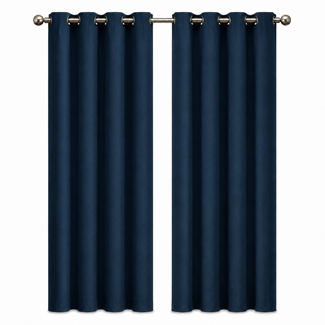 Blockout Curtains Eyelet Matte Navy Blue