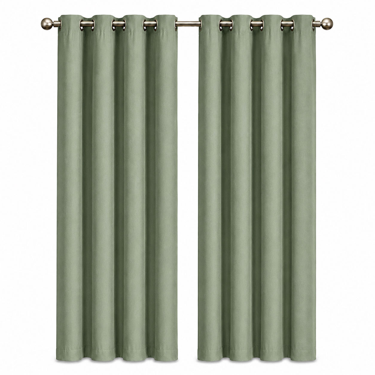 Blockout Curtains Eyelet Matte Sage