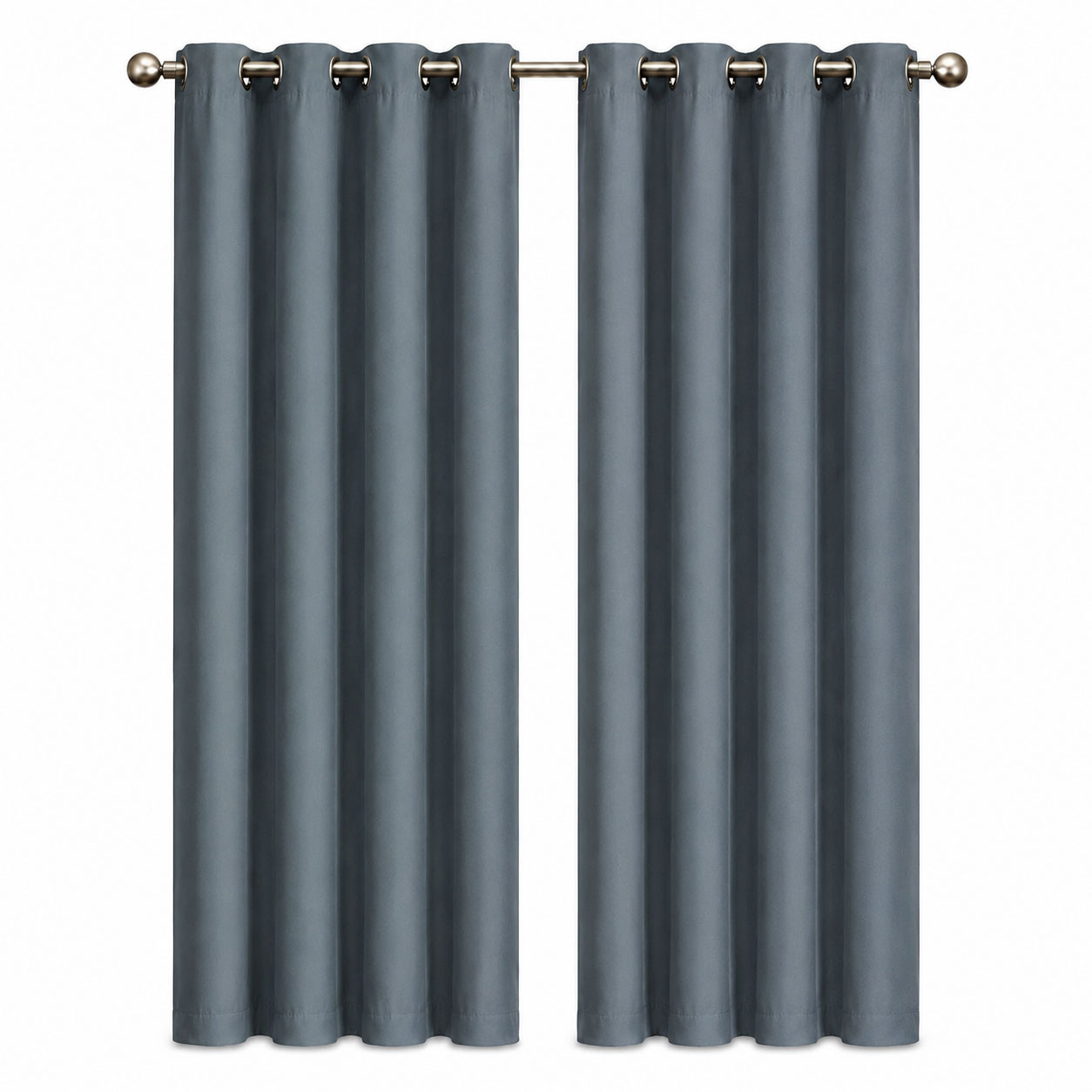 Blockout Curtains Eyelet Matte Stone Blue