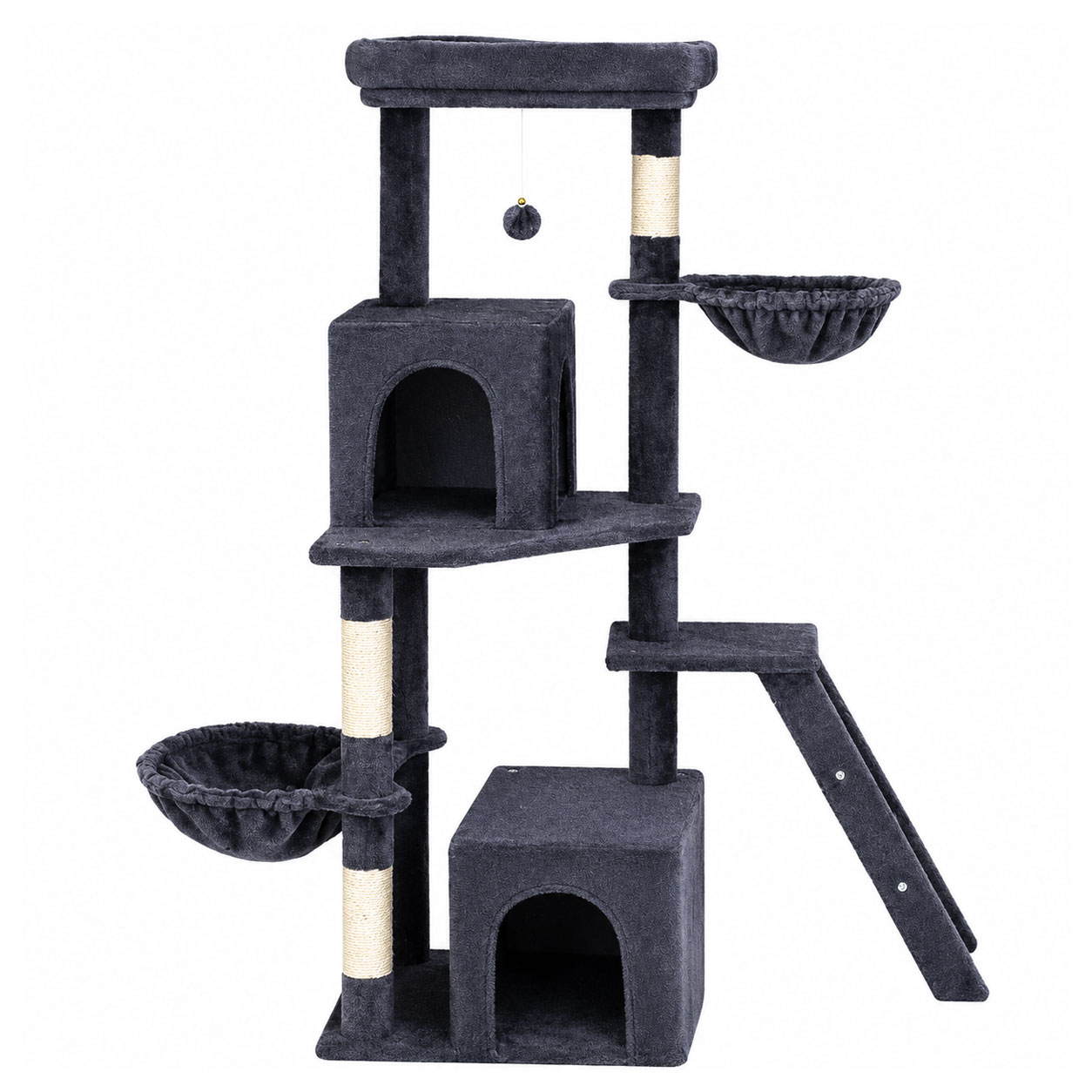 Cat Kitten Toy 138cm Scratching Tree Grey