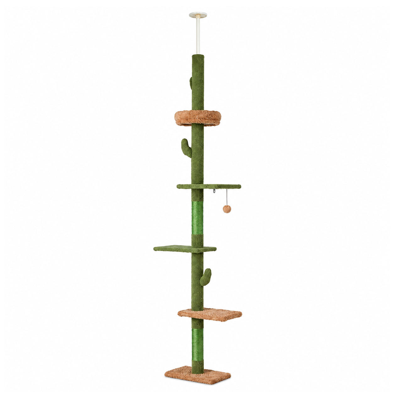 Cat Kitten Toy 290cm Floor to Ceiling Scratching Tree Green