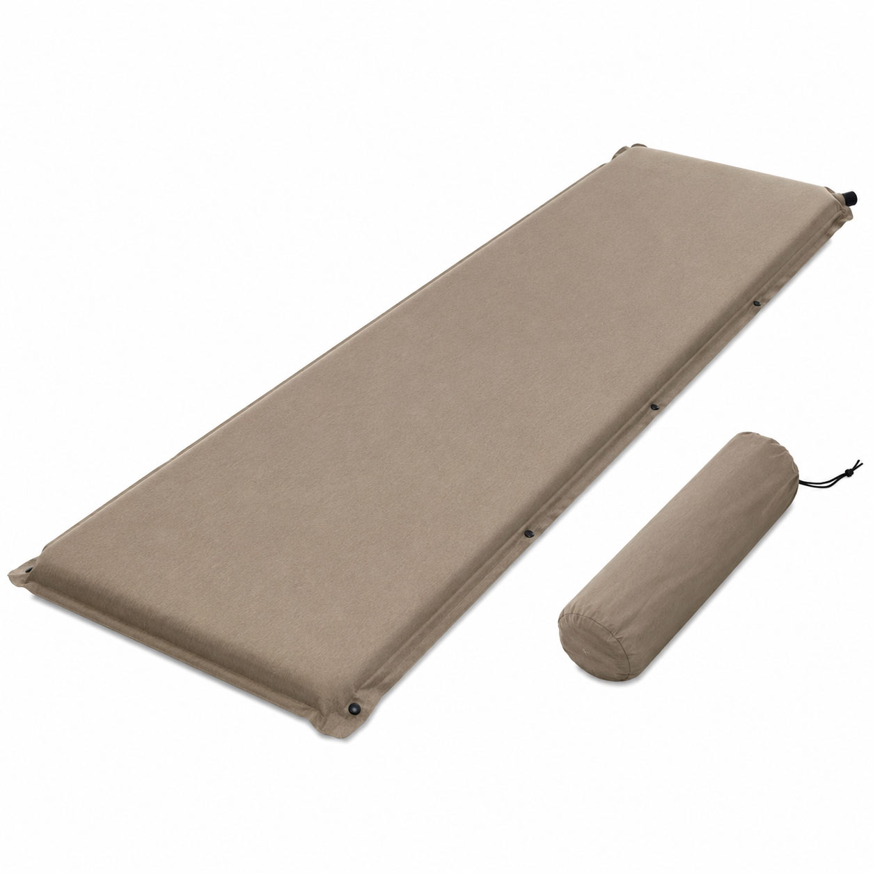 Self Inflating Camping Mattress 9.5cm Coffee Single