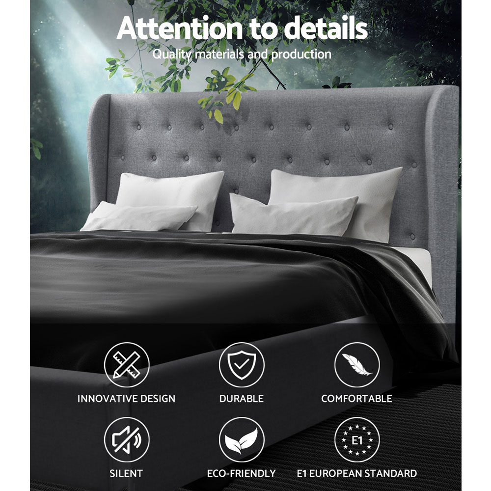 Fabric Bed Frame Issa Grey