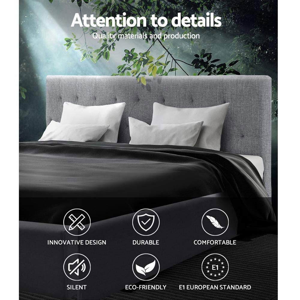 Fabric Bed Frame Vanke Grey