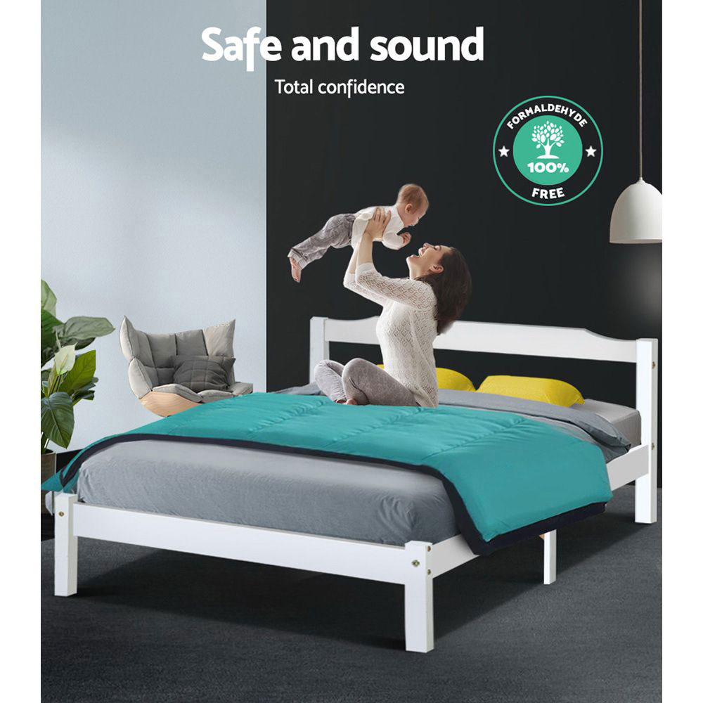 Timber Bed Frame Lexi White