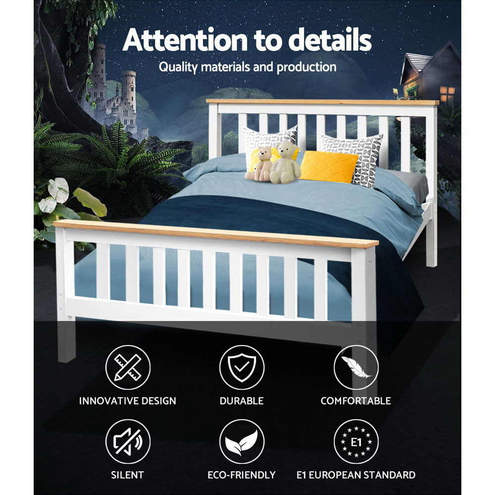 Timber Bed Frame Rio White