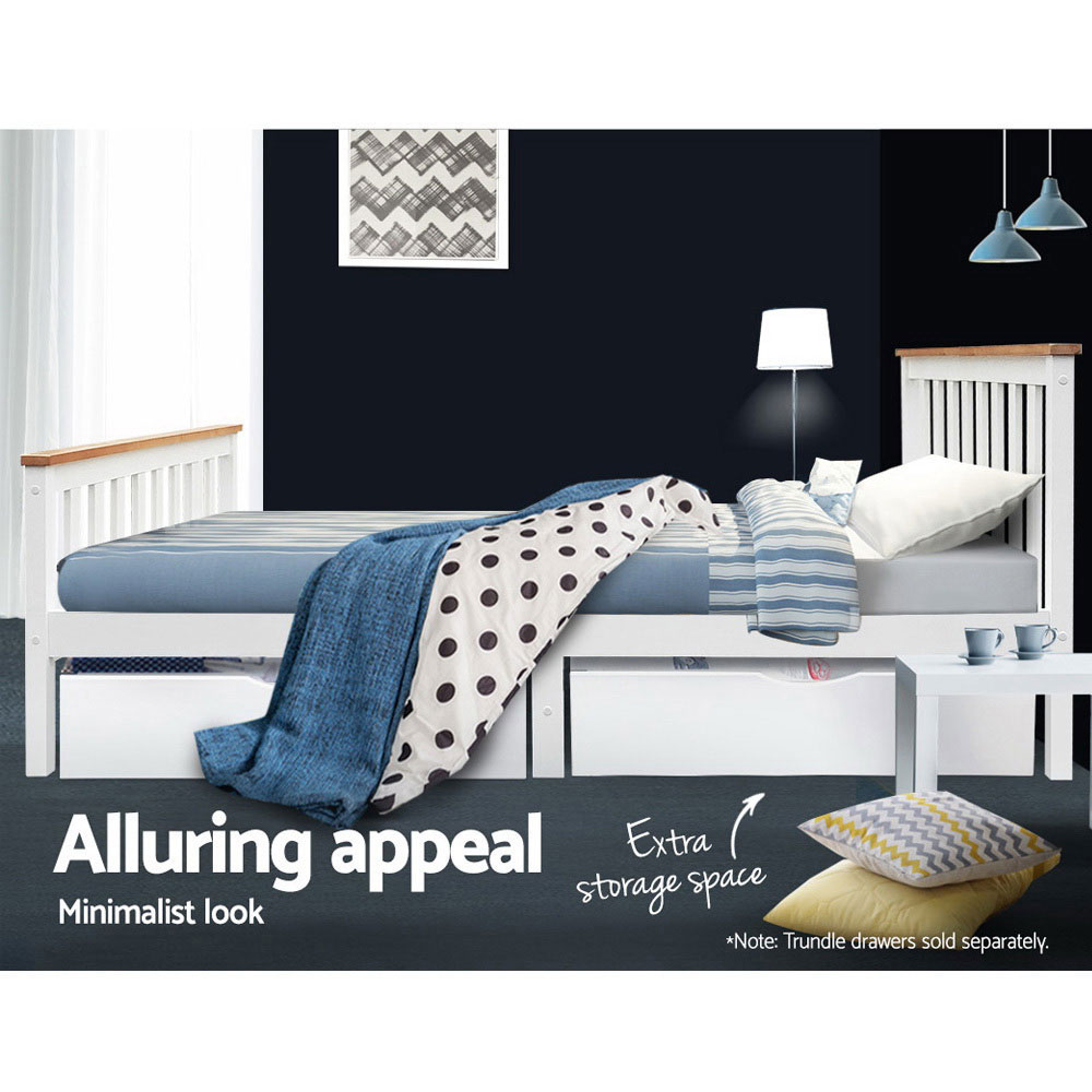 Timber Bed Frame Rio White