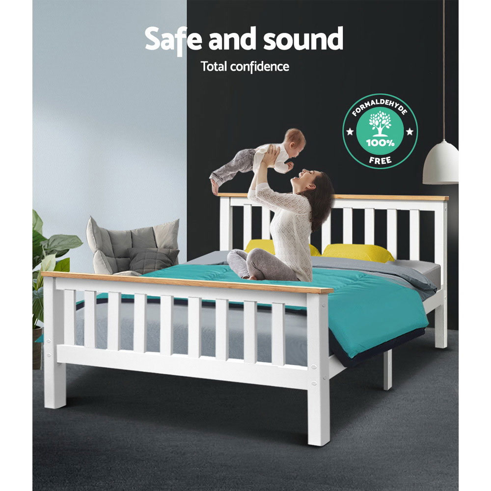 Timber Bed Frame Rio White