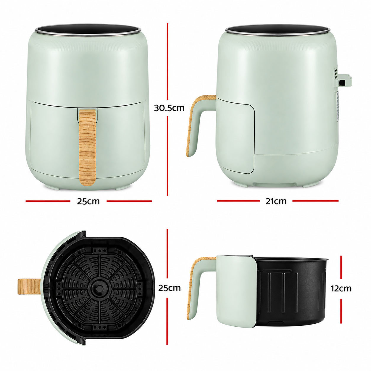 5L Air Fryer 1500W Mint
