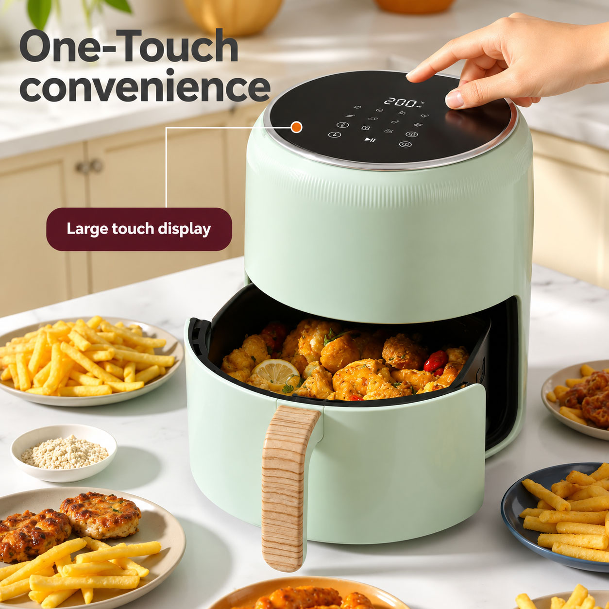 5L Air Fryer 1500W Mint