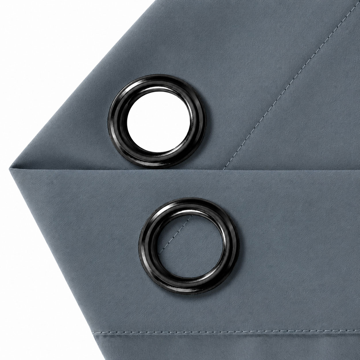 Blockout Curtains Eyelet Matte Stone Blue