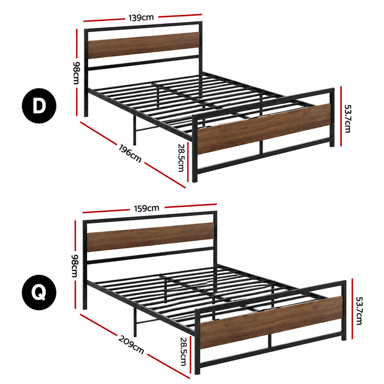 Metal Bed Frame Drew