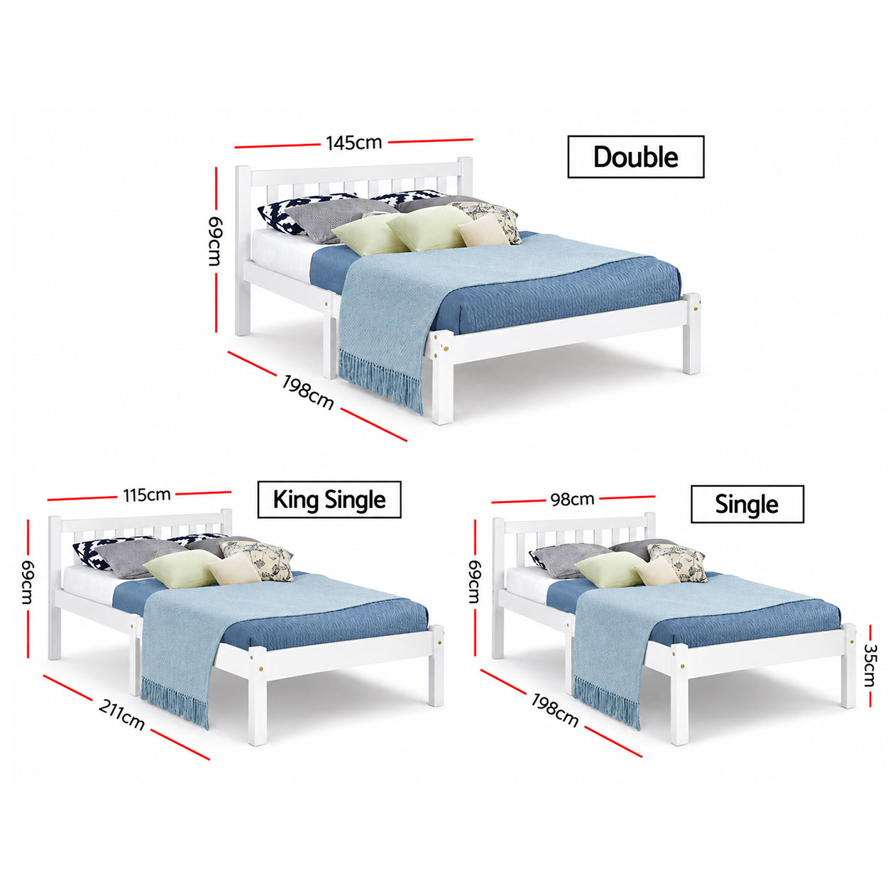 Timber Bed Frame Sofie White