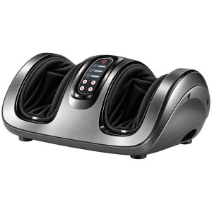 Foot Massager 360 Degree Air Compression Kneading & Roller Silver