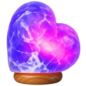 USB Colour Changing Himalayan Salt Lamp Heart