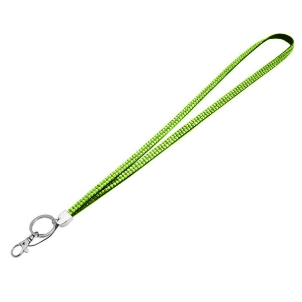 Lanyard Rhinestone Crystal Bling Cruise Travel ID Green