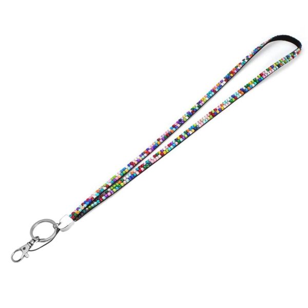 Lanyard Rhinestone Crystal Bling Cruise Travel ID Multicolour
