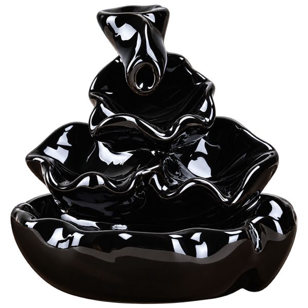 Backflow Incense Burner Mountain Black
