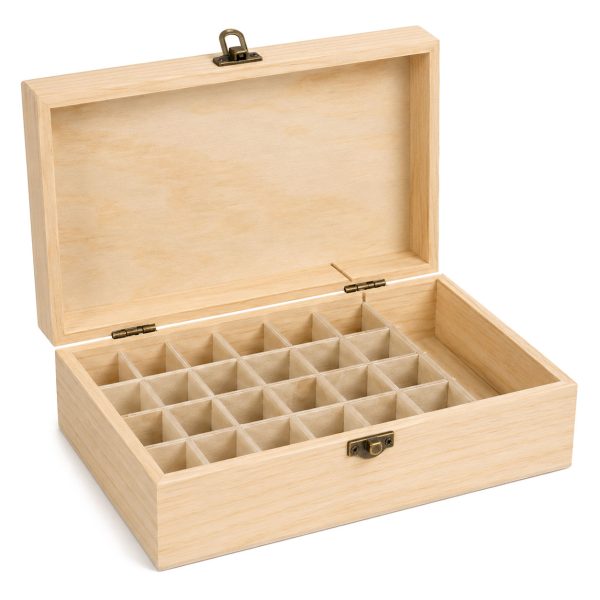 Essential Oil Wooden Storage Box 24 + 1 Compartments