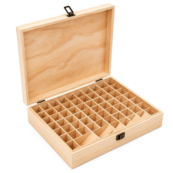 Essential Oil Wooden Storage Box 74 Compartments