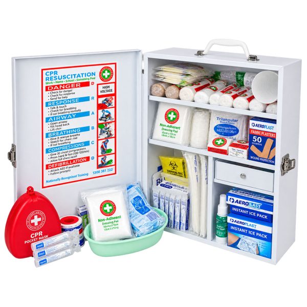 First Aid Kit 169 Piece Food Industry Wall Mount