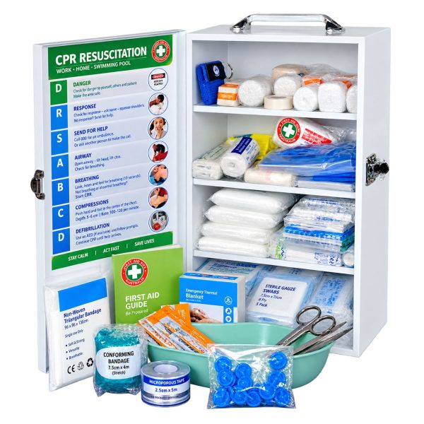 First Aid Kit 180 Piece Food Industry Wall Mount