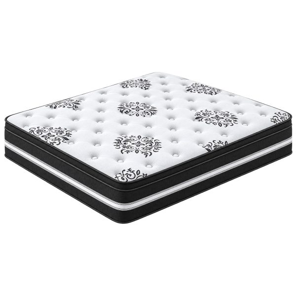 Mattress Pocket Spring Medium Firm Gel Memory Foam 5 Zone Donegal Series Euro Top 34cm