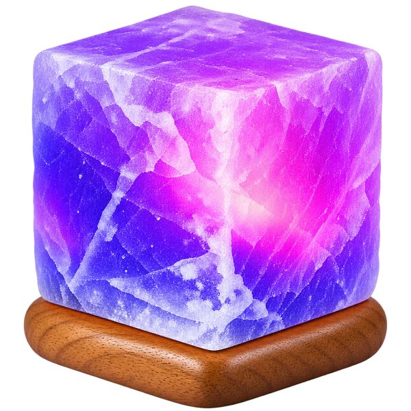 USB Colour Changing Himalayan Salt Lamp Cube