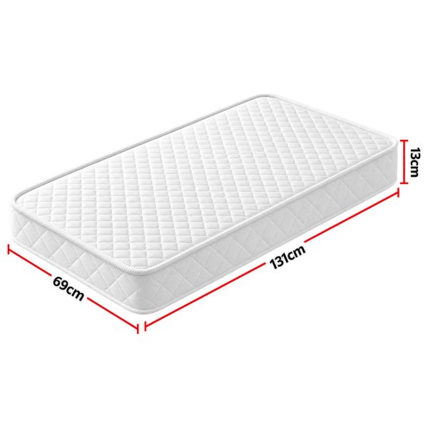 Baby Cot Mattress Bonnell Spring Medium Firm Double Sided 13cm