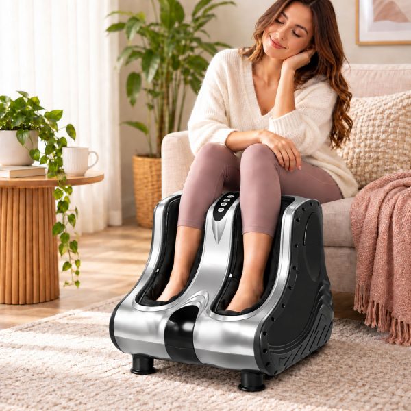 Foot & Calf Massager 360 Degree Air Compression Silver