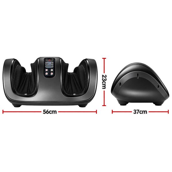 Foot Massager 360 Degree Air Compression Kneading & Roller Silver