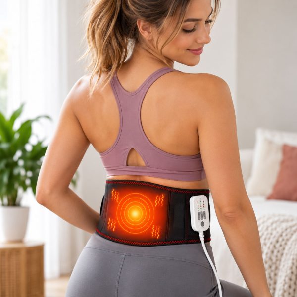 Lumbar Back Massager Belt Air Traction with Heat & Vibration