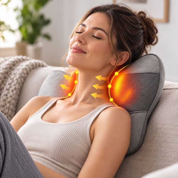 Massage Pillow Wireless with Heat 3 Speed