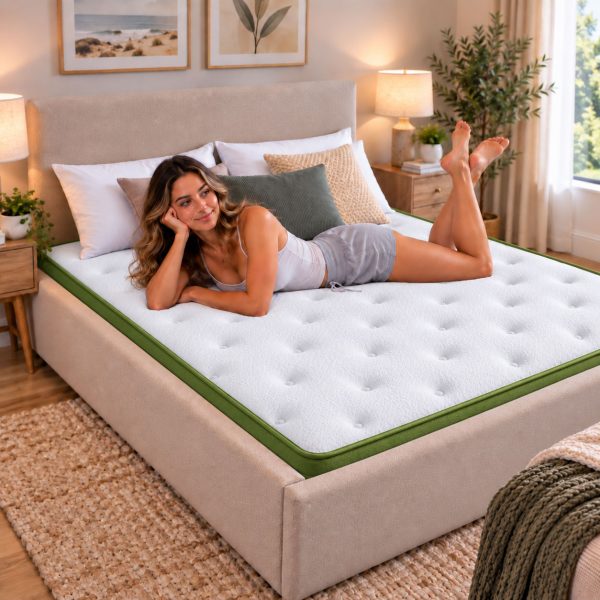 Mattress Pocket Spring Medium Firm Latex 7 Zone Sierra Series Euro Top 34cm