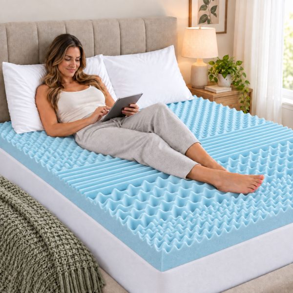 Mattress Topper Gel Memory Foam 8cm 7 Zone