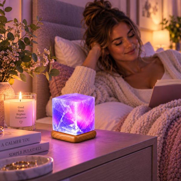 USB Colour Changing Himalayan Salt Lamp Cube
