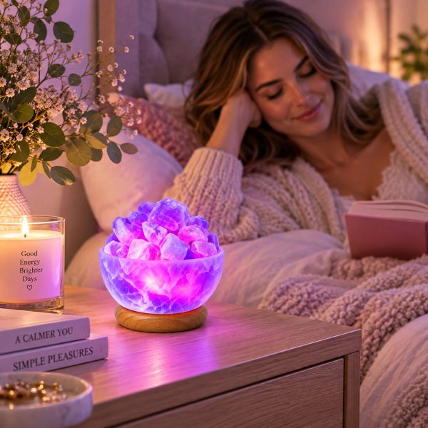 USB Colour Changing Himalayan Salt Lamp Fire Bowl